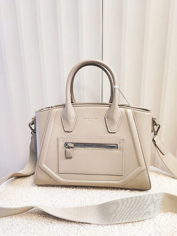 David Jones torebka mini shopper beżowa zip