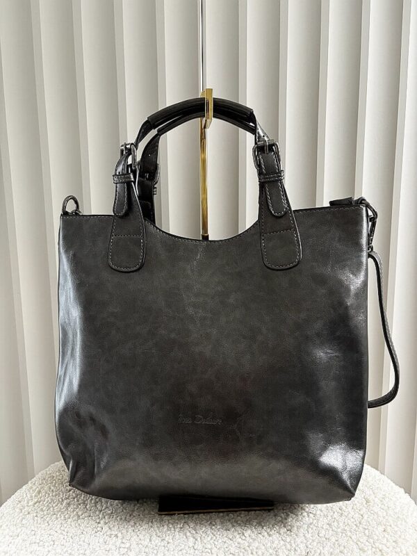 Ines Delaure torebka shopper metaliczna