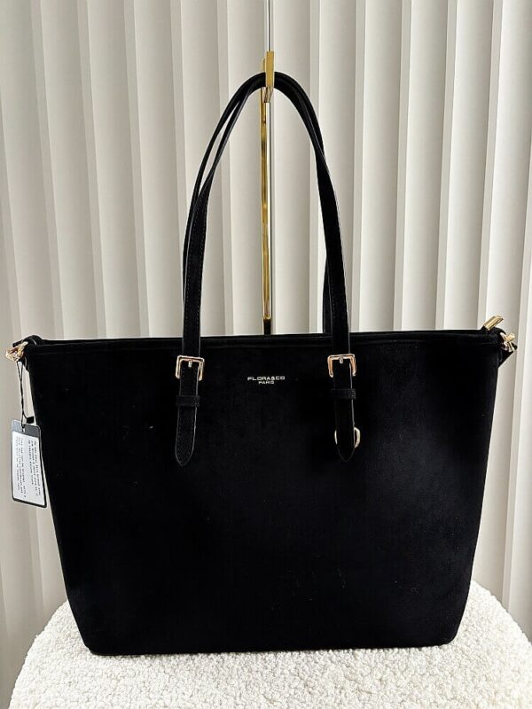Flora&Co torba shopper czarna ekozamsz