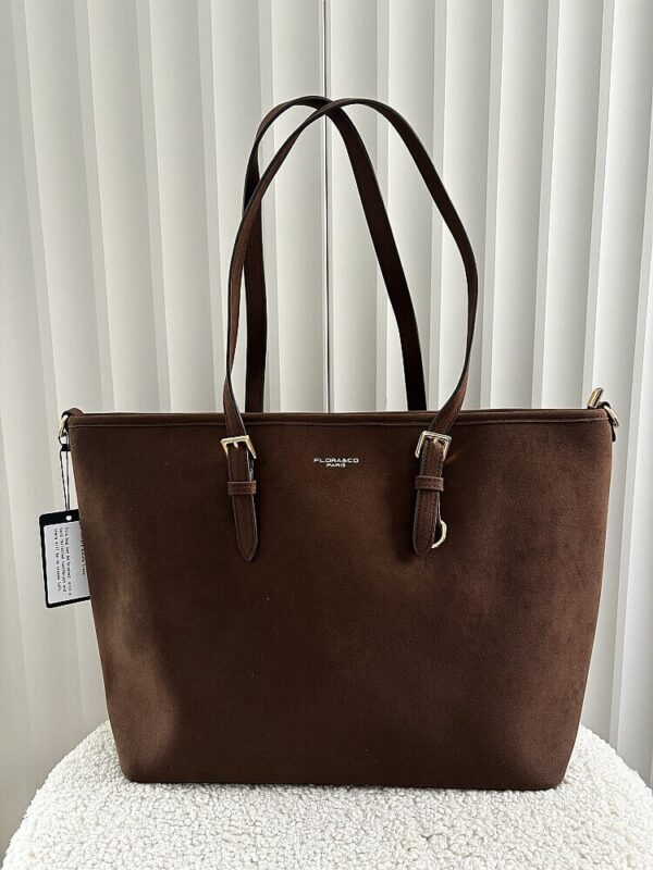Flora&Co torba shopper czekoladowa ekozamsz