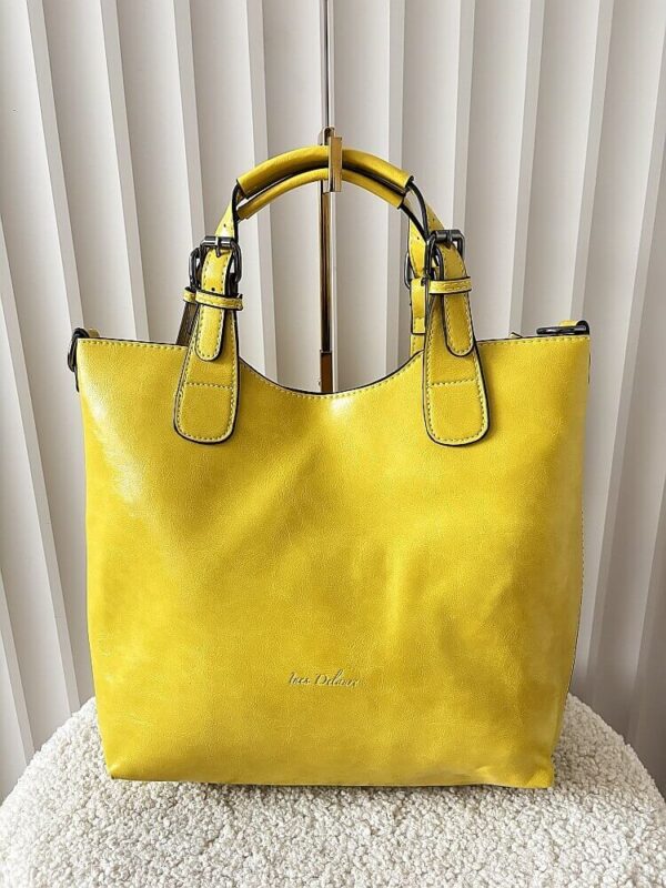 Ines Delaure torebka shopper limonkowa
