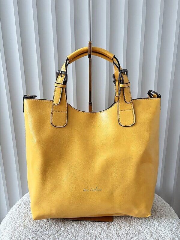 Ines Delaure torebka shopper żółta