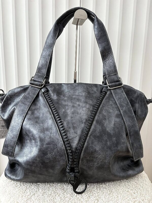 Ines Delaure torebka shopper worek metaliczna zip